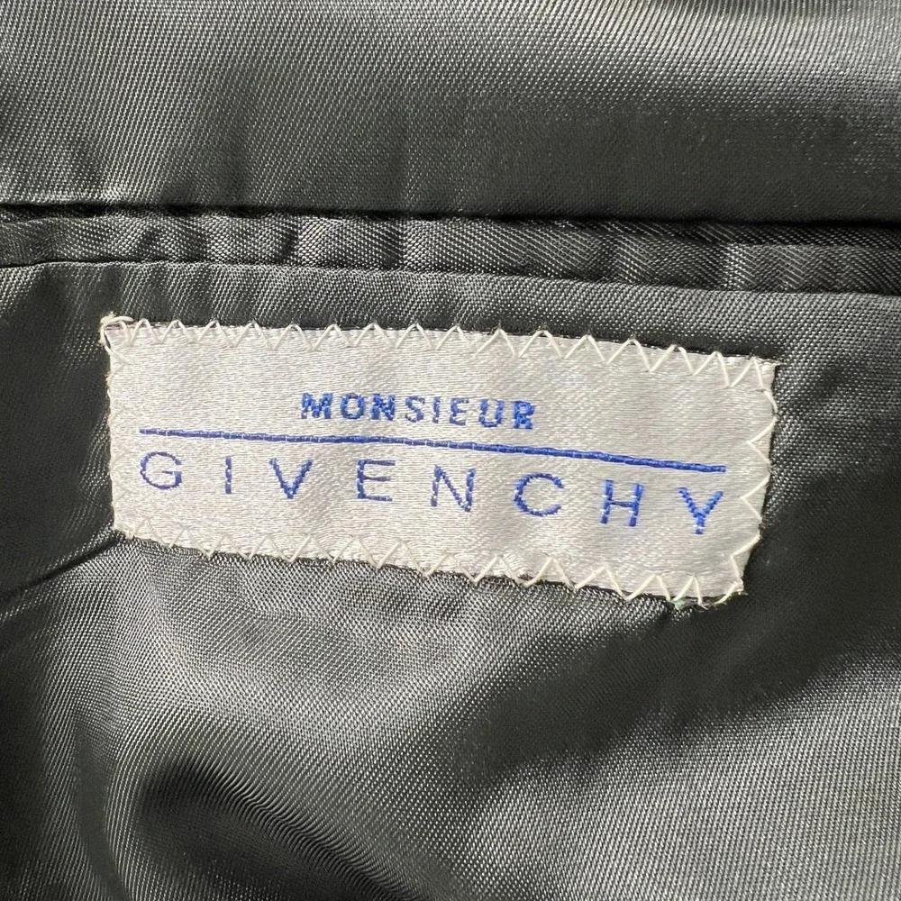 Vtg. Givenchy Monsieur Men's Houndstooth Blazer 40R‎ Wool Sport Coat Vintage USA - Picture 3 of 12